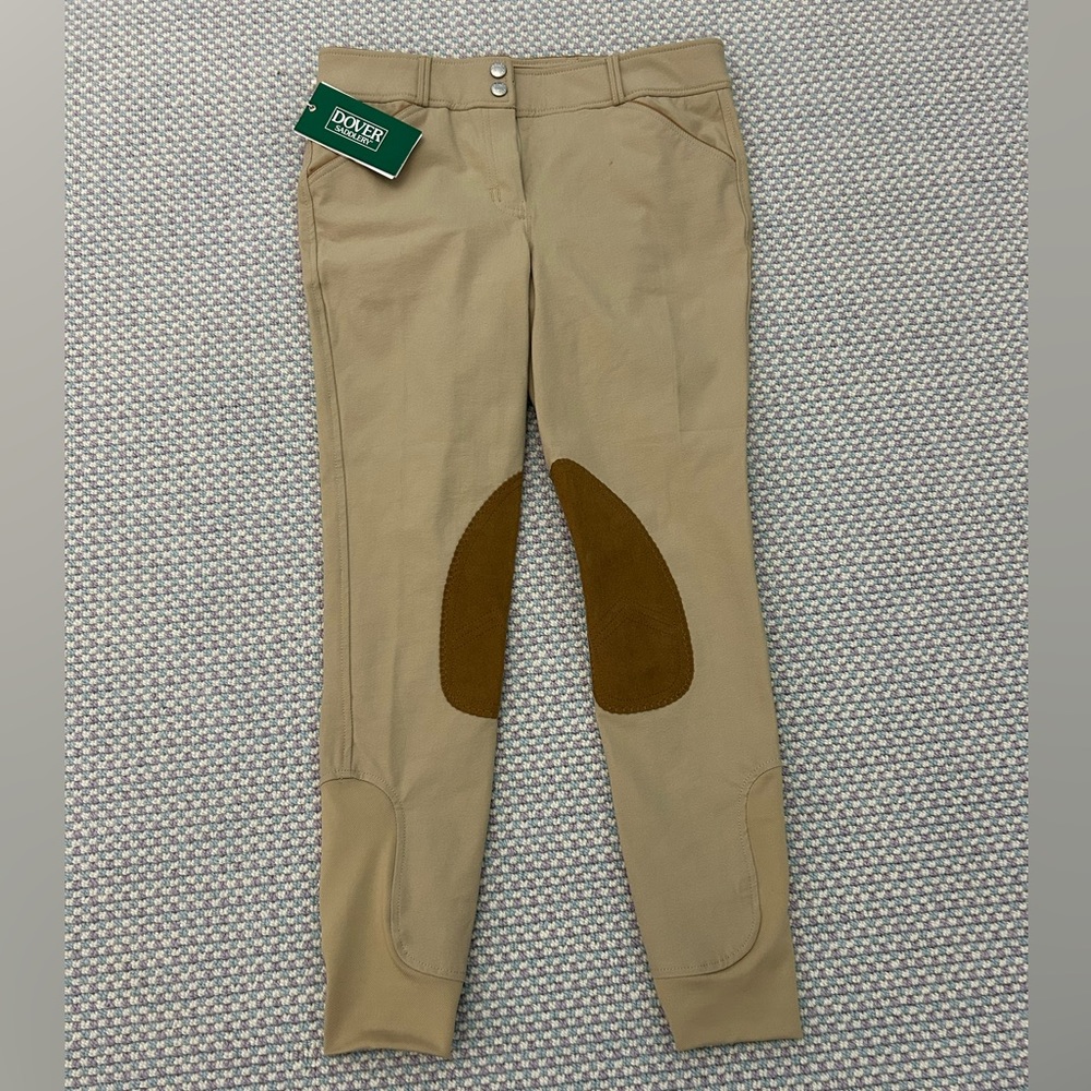 Dover Saddlery Girls' Beverly Knee-Patch Breech size 16